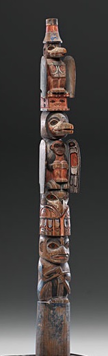 Tlingit Raven totem pole.