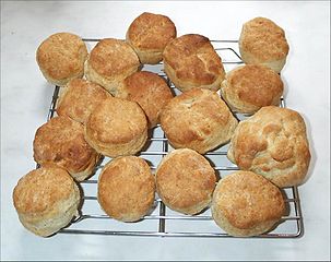 Buttermilk scones on a wire ame