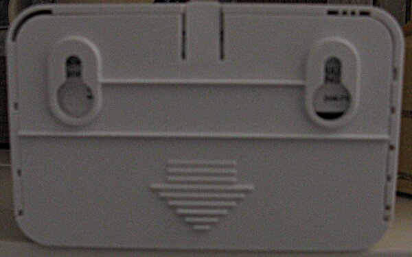 Back of detection device resembling face