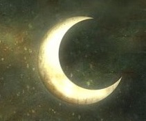 Cescent Moon, faint star