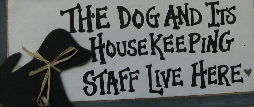 Sgn @Thde Dof And Its Housekeeping Staff Live Here'