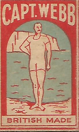 Captain Webb on old match label