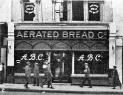 Arerated Bread Company cafe. Old photgraph of an Aerated Bread Company cafe.