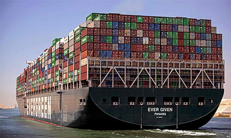Ever Given Al Ahram Online Container ship Ever Given with containers